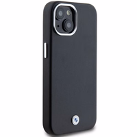 BMW Signature Wrapped Metal Magnētiskais viedtālruņa apvalks iPhone 15/14/13 - melns
