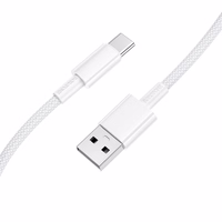 USB kabelis Borofone BX117 no USB-A uz USB-C 1,0 m, balts