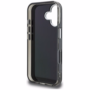 Karl Lagerfeld IML Aquarelle Karl & Choupette & Logo iPhone 16 macins - melns