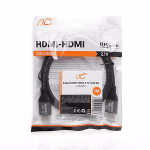 HDMI-HDMI Kabelis v2.1 8K 1m Melns