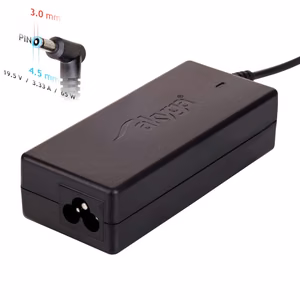 Lādētājs portatīvajam datoram Akyga AK-ND-25 (19.5V / 3.33A 65W 4.5 x 3.0mm +) pin HP 1.2m