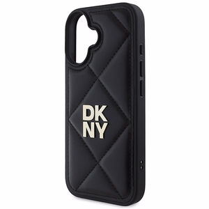 DKNY putuots Stack logotips apvalks iPhone 16 - melns