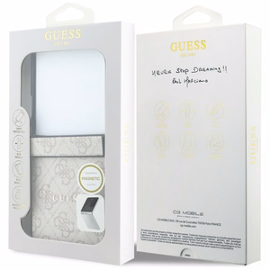 Rozā Guess 4G Classic MagSafe vāciņš Samsung Galaxy Z Flip8 tālrunim