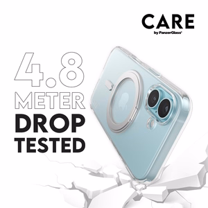 CARE by PanzerGlass Funkcionālais viedtālruņa apvalks ar statīvu iPhone 16 6.1" sudraba/sudraba Magnētiskais 1325