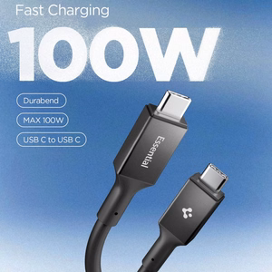 Spigen EB10020CC USB-C kabelis 100W 200cm - Melns