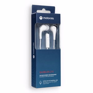 Vadu austiņas jack ar mikrofonu 3,5mm MOTOROLA Ear Buds 2-S baltas