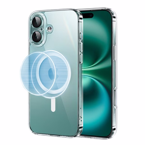 Uzaļš Classy Clear Magnetic Maciņš with MagSafe iPhone 16 Plus - Clear