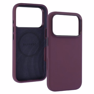 Liavec Silky vāciņš ar metāla kameras ietvaru, paredzēts iPhone 18 Pro Max/17 Pro Max, violets