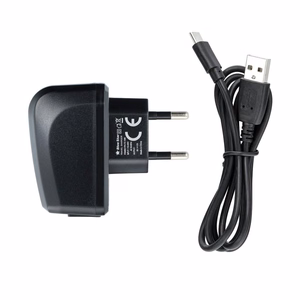 BLUE STAR LITE ceļojumu lādētājs 2A 10W USB A + kabelis USB A uz Type C TFK-TC-1095B melns