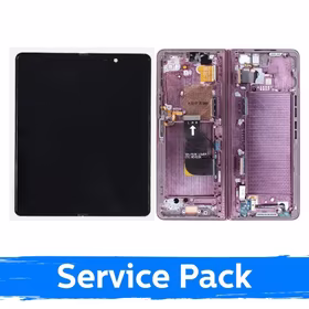 LCD displejs saderīgs ar Samsung F936 Z Fold4 (INNER) ar rāmi / Burgunds / (Service Pack)