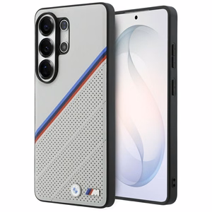 BMW Tricolor Metal Logo MagSafe maciņš priekš Samsung Galaxy S26 Ultra pelēks