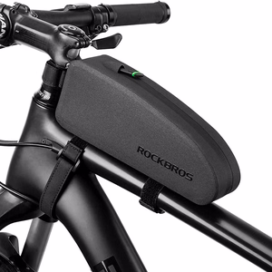 Rockbros AS-019-1 ūdensnecaurlaidīga velosipēda rāmja soma, 1.6 l - melna