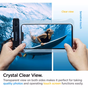 Spigen Aqua Shield A601 universāls ūdensizturīgs apvalks, caurspīdīgs