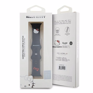 Hello Kitty Silicone Kitty Head strap for Apple Watch 38/40/41mm - black