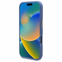Guess 4G Logotipa plāksne Magnētiskais viedtālruņa apvalks iPhone 16 Plus - zils