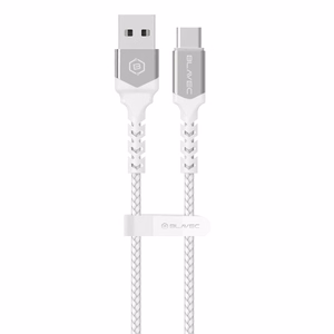 Blavec kabelis Raptor pīts - USB uz Type C - PD 66W 6A 2 metri Apple CarPlay/Android Auto (CRA-UC6WS20) balts-sudraba
