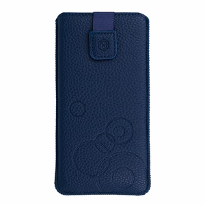 WONDER Deko viedtālruņa apvalks (Izmērs XXL) Samsung S25 Ultra/S24 Ultra/M35/M23/A16 5G/Xiaomi Redmi 14C tumši zils