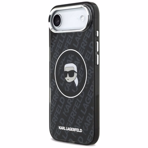 Karl Lagerfeld IML Karl Head Logo MagSafe maciņš, paredzēts iPhone 17 Air, melns