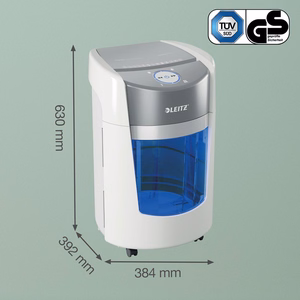 Leitz IQ OptiMax Small Office 350 – P-5 mikrogriezuma dokumentu smalcinātājs, 22 l, balts (83590000)
