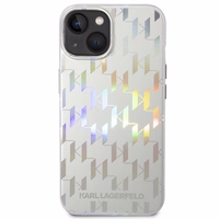 Viedtālruņa apvalks Karl Lagerfeld KLHCP14MLGMMSV3 iPhone 14 Plus 6.7\" sudrabains / sudrabains Monogrāmas Iridescent