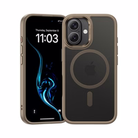 Benks magnētiskais Mist viedtālruņa apvalks ar metāla rāmi Iphone 16, titāna krāsā