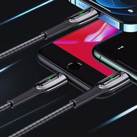 USAMS Pīts kabelis USB-C na Lightning Smart Power-off 20W PD Kabelis 1.2m melns SJ518USB01 (US-SJ518)