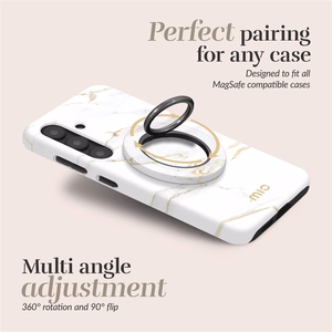 MIO White Marble Magsafe Case Compatible Ring Holder