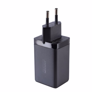 Joyroom ātrais GaN lādētājs 65W USB-A, 2x USB-C melns + USB-C - USB-C kabelis 100W 1.2m (TCG01)