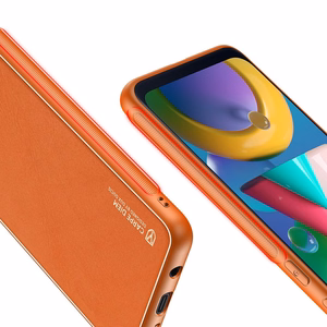 Dux Ducis Yolo elegantais vāciņš no mīksta TPU un PU ādas Samsung Galaxy M30s oranžs