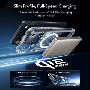 ESR Classic Hybrid MagSafe + rūdītā stikla komplekts iPhone 17 Pro - caurspīdīgs