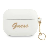 Guess GUAPLSCHSH AirPods Pro apvalks balts silikona Charm Heart kolekcija
