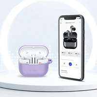 Tech-Protect silikona apvalks ar āķi Samsung Galaxy Buds 3 / 3 FE / 3 Pro austiņām - violets