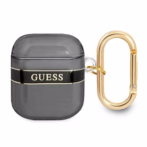 Guess GUA2HHTSK AirPods apvalks melns/melns Siksniņu kolekcija