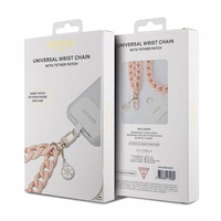 GUESS rokas siksna GUOUCBMC4MP (Liela ķēdes akrila 4G piekariņš) rozā