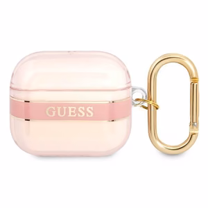 Guess GUA3HHTSP AirPods 3 apvalks rozā/rozā Siksniņu kolekcija
