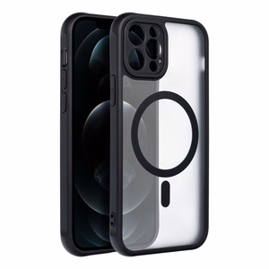 Viedtālruņa apvalks – pilnīgi matētais magnētiskais apvalks, saderīgs ar MagSafe IPHONE 12 Pro, melns
