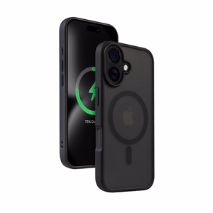 Crong Hybrid Frost MAG MagSafe vāciņš ierīcei iPhone 16, melns