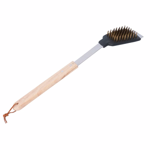BBQ grila tīrīšanas birste ar skrāpi, 44 cm
