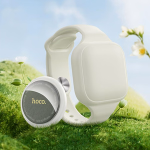 Lokators saderīgs ar Apple Find My Hoco E91E aproces tipa pelēks