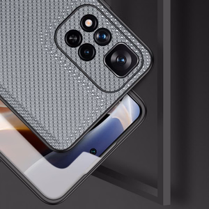 Dux Ducis Fino viedtālruņa apvalks pārklāts ar neilona materiālu Xiaomi Redmi Note 11 Pro+ 5G (China) / 11 Pro 5G (China) / Mi11i HyperCharge / Poco X4 NFC 5G zila