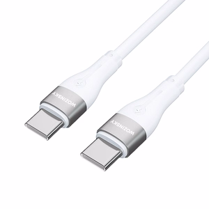 Wozinsky WSTCC1 USB-C / USB-C PD 65W kabelis 1 m garš - balts