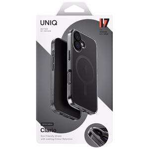 Uniq Clario Magclick uzlādes viedtālruņa apvalks iPhone 17 – melns