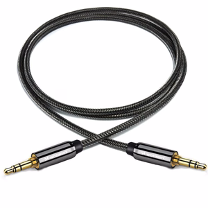 Wozinsky universālais mini jack kabelis 2x AUX kabelis 1.5m melns
