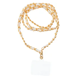 STRAP tālruņa siksniņa, tālruņa piekariņš / auklas garums 116 cm (58 cm cilpā) / ap kaklu – balts