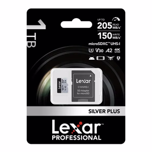 Lexar High-Performance Silver Plus microSDXC atmiņas karte 1 TB + adapteris