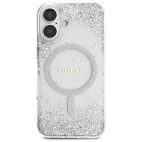 Guess HC sveķu apakšas spīdums MagSafe apvalks iPhone 16 - sudraba