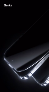 Benks Aizsargstikls Glass Warrior safīra danga LS65 iPhone 16 Pro Max ar plānu malu melns (m)