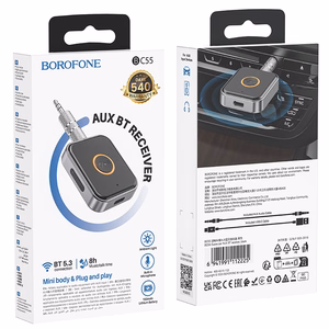 Borofone Bluetooth audio uztvērējs AUX BC555 Suave melns