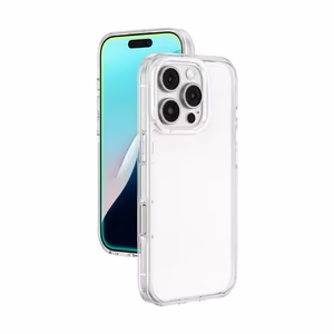 AmazingThing Minimal viedtālruņa apvalks iPhone 16 Pro Max silikona apvalks - caurspīdīgs