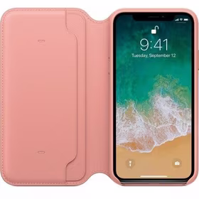 LEATHER FOLIO maciņš MRGF2ZM/A IPHONE X / IPHONE XS SOFT rozā